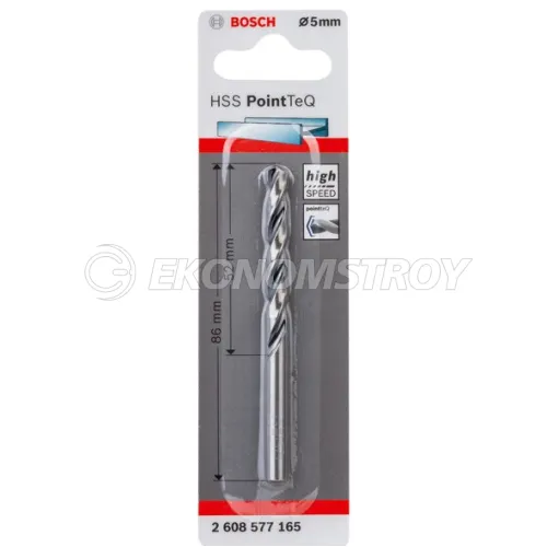 Сверло по металлу BOSCH HSS PointTeQ 5.0mm