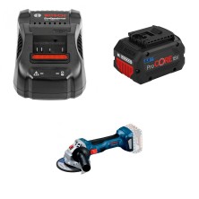 Набор инструмента GAL 1880 CV (18V, 1 port, 8A) BOSCH (1.600.A00.B8G) + ProCORE (18V, 8.0 Ah) (CN) BOSCH (1.600.A01.6GK) + GWS 180-LI (Solo, carton) BOSCH (0.601.9H9.020)