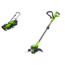 Набор инструмента G24X2LM41 (24V, solo, carton) Greenworks (2512607) + G24LT301 (24V, 1*4.0 Ah, carton) Greenworks (2113207UB)