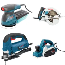 Набор инструмента GEX 125-1 AE (carton) BOSCH (0.601.387.500) + GKS 190 (carton) BOSCH (0.601.623.000) + GST 90 BE (carton) BOSCH (0.601.58F.001) + GHO 6500 (carton) BOSCH (0.601.596.000)