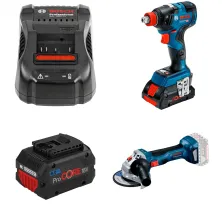 Набор инструмента GAL 1880 CV BOSCH (1.600.A00.B8G) + GDX 18V-200 C (solo, carton) BOSCH (0.601.9G4.204) + ProCORE 18V 8.0 Ah BOSCH (1.600.A01.6GK) + GWS 180-LI (Solo, carton) BOSCH (0.601.9H9.020)