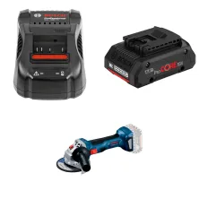 Набор инструмента GAL 1880 CV (18V, 1 port, 8A) BOSCH (1.600.A00.B8G) + ProCORE 18V 4.0 Ah BOSCH (1.600.A01.6GB) + GWS 180-LI (Solo, carton) BOSCH (0.601.9H9.020)