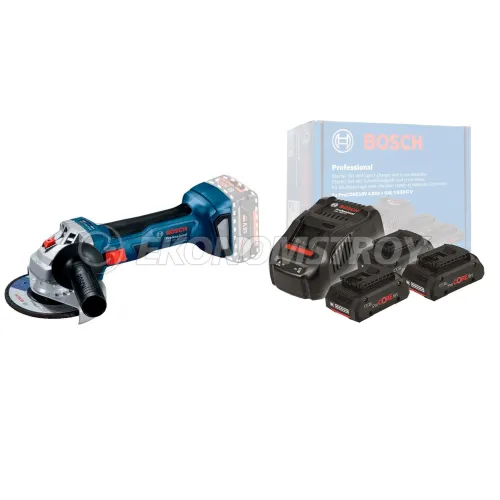 Набор инструмента GWS 180-LI (Solo, carton) BOSCH (0.601.9H9.020) + ProCORE 18V 4.0 Ah x 3 + GAL 1880 CV BOSCH (0.615.990.N2G)