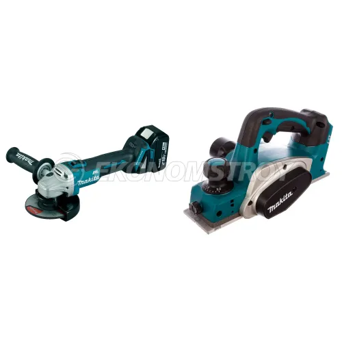 Набор инструмента DGA 504 RF (1*3.0 Ah, case) MAKITA (DGA504RF) + DKP 180 Z (Solo, carton) MAKITA (DKP180Z)