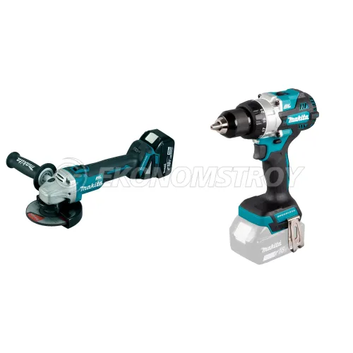 Набор инструмента DGA 504 RF (1*3.0 Ah, case) MAKITA (DGA504RF) + DDF 486 Z (Solo, carton) MAKITA (DDF486Z)
