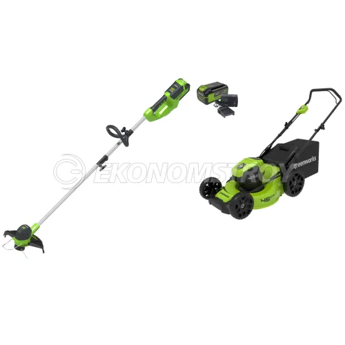 Набор инструмента G40LT (40V, solo, carton) Greenworks (2101507) + GD40LM46HP (40V, 1*4.0 Ah, carton) Greenworks (2514407UB)