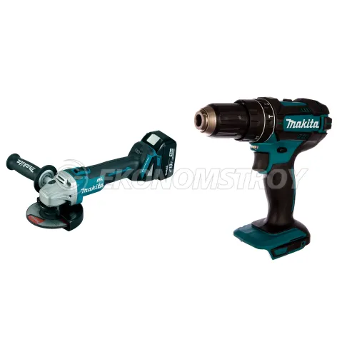 Набор инструмента DGA 504 RF (1*3.0 Ah, case) MAKITA (DGA504RF) + DHP 482 Z (solo, carton) MAKITA (DHP482Z)