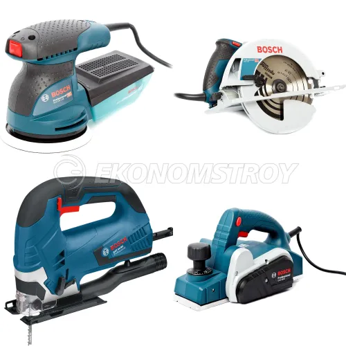 Набор инструмента GEX 125-1 AE (carton) BOSCH (0.601.387.500) + GKS 190 (carton) BOSCH (0.601.623.000) + GST 90 BE (carton) BOSCH (0.601.58F.001) + GHO 6500 (carton) BOSCH (0.601.596.000)