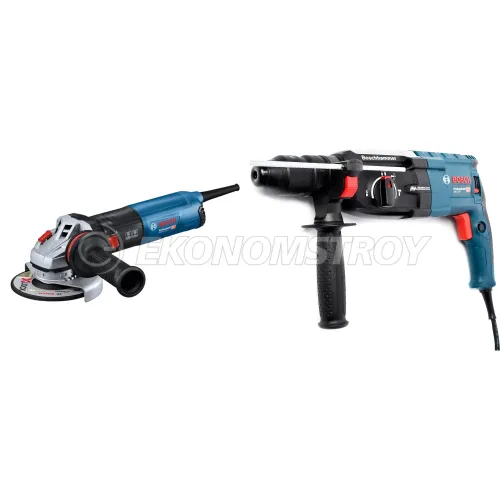 Набор инструмента GWS 14-125 S (carton) BOSCH (0.601.7D0.100) + GBH 2-28 F (case) BOSCH (0.611.267.600)